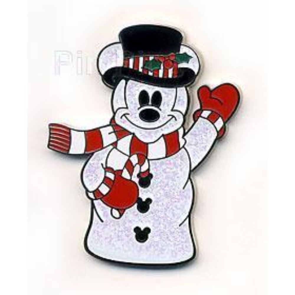 Disney Pin Snowman Mickey Sparkle Snow Man Winter‎ Christmas Holidays Hat 57891